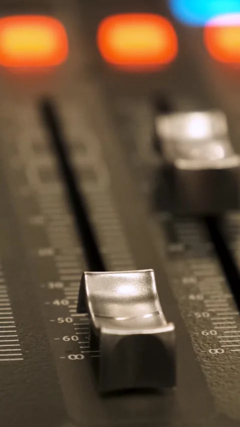 Professional Audio Sound Mixer Console Vertical Video Stockbeeldmateriaal 334878950