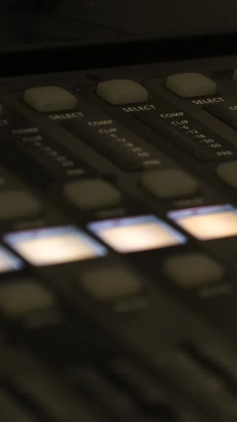 Professional Audio Sound Mixer Console Vertical Video Stock Footage 334881475