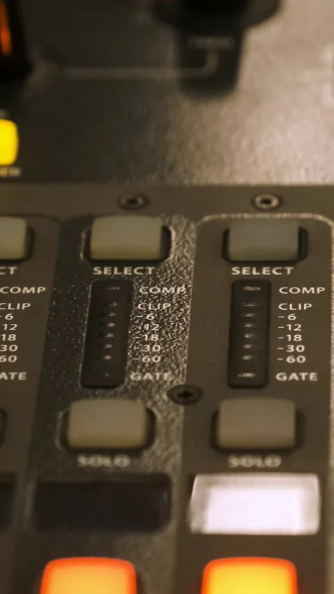 Professional Audio Sound Mixer Console Vertical Video Stock-Footage 334882771
