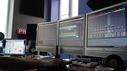 Professional audio studio computer software plugin Stock-Footage 74396292