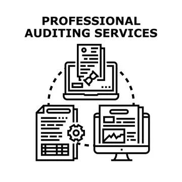 Professional auditing services concept vector illustration Stock Illustration