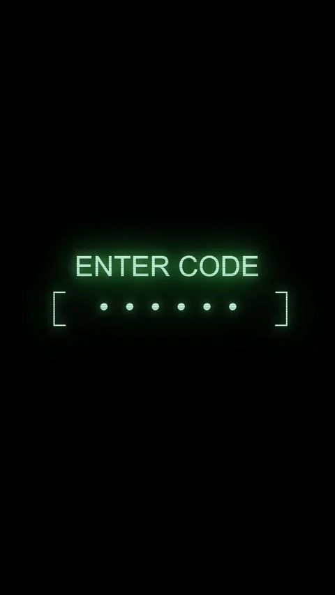 Professional authentication interface animation Enter Code display successful ve Stock Footage 340479626