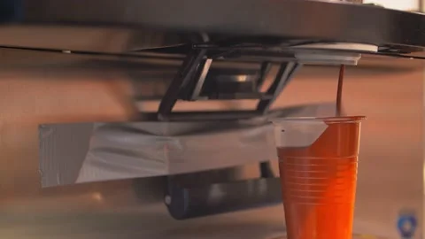 Professional automatic colorant dispenser. Process dosing colorant in tube Stock Footage 157454096