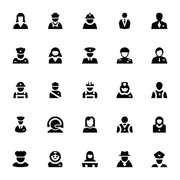 Professional Avatar Icons Stock Illustration