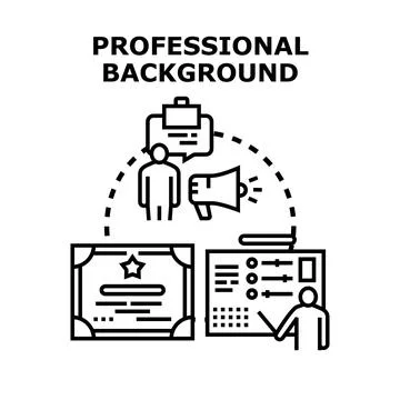 Professional background concept showing education and experience Stock Illustration