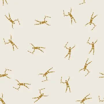 Professional badminton glyph seamless pattern Illustrazione stock