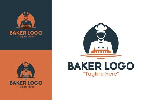 Professional Baker Logo Design Stock Illustration