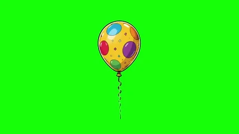 Professional Balloon Floating Green Screen Element Video stock 341333585