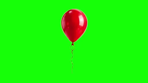 Professional Balloon Floating Green Screen Element Stock Footage 341334622