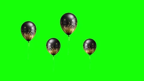 Professional Balloons Dynamic Green Screen Element Stock Footage 341334980