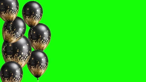 Professional Balloons Dynamic Green Screen Element Stock Footage 341335022