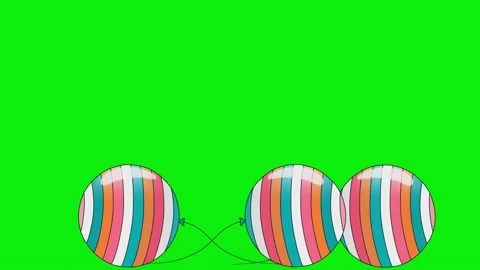 Professional Balloons Green Screen Floating Clip 스톡 동영상 343928394