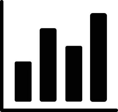 Professional bar chart growth trend icon Stock Illustration