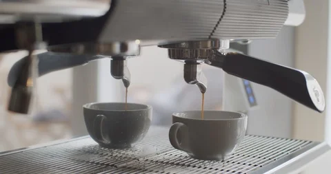 Professional Barista Makes Coffee.  Stock Footage 113729450