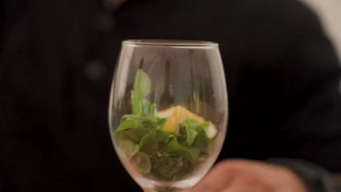 A professional bartender makes cocktails Stock Footage 329095193