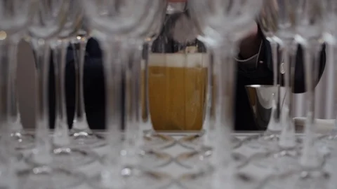 Professional bartender preparing a cocktail with ice Stock Footage 106291837