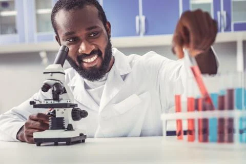 Professional bioengineer testing new vaccines Stock Photos