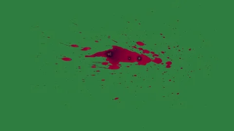 Professional Blood Dynamic Green Screen Element Stock-Footage 338018248