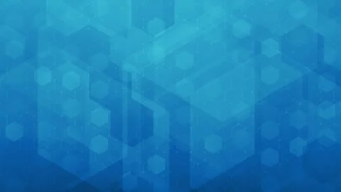 A professional blue abstract background featuring hexagonal patterns suitable Stock Footage 344920755