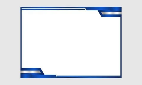 Professional Blue and Silver Border Frame for Certificate or Corporate Dipl.. Stock Illustration