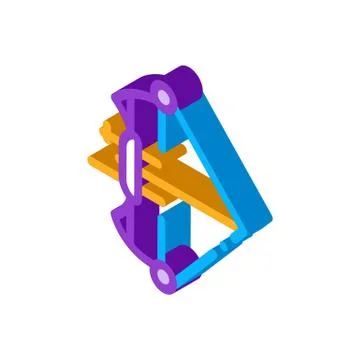 Professional Bow And Arrow isometric icon vector illustration Ilustración de archivo