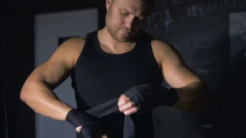 Professional boxer. Training Motivation. Slow motion. Stock Footage 81765663