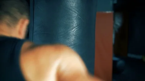 Professional boxer. Training Motivation. Slow motion. Stock Footage 81766178