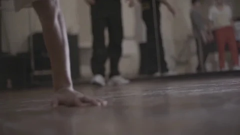 Professional Breakdancer Training Stock Footage 80811758