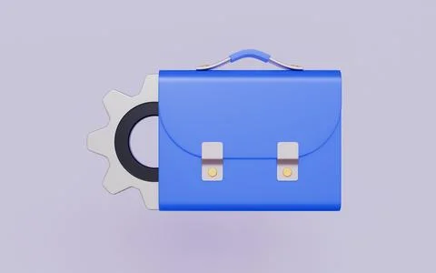 A professional briefcase icon organized project work, Responsibility Stock Illustration