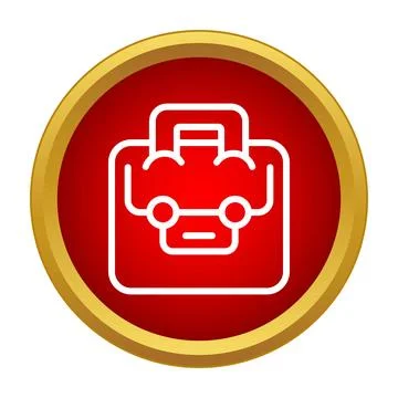 Professional briefcase icon representing corporate business career Stock-Illustration