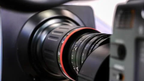 Professional Broadcast Camera Background 스톡 사진