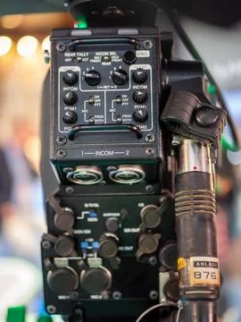 Professional Broadcast Camera Control Panel Close-up 写真素材