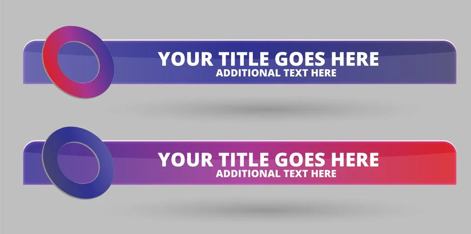 Professional Broadcast Lower third Design Template Stock Illustration