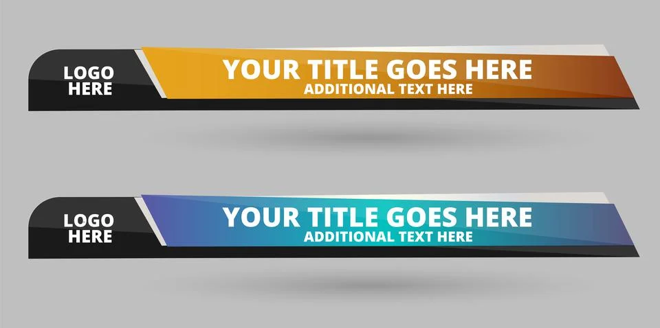 Professional Broadcast Lower third Design Template Stock Illustration