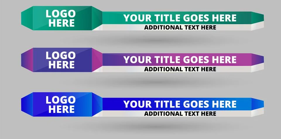 Professional Broadcast Lower third Design Template Stock Illustration