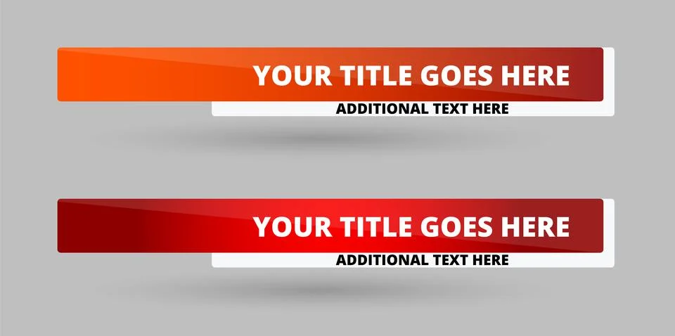 Professional Broadcast Lower third Design Template Stock Illustration