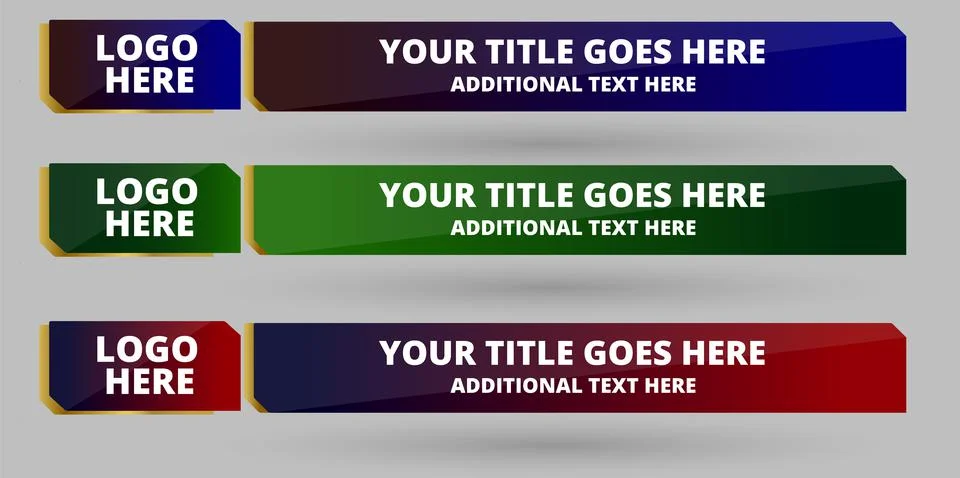 Professional Broadcast Lower third Design Template Stock Illustration