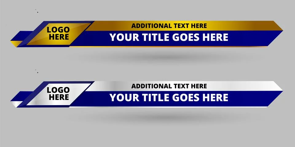 Professional Broadcast Lower third Design Template Stock Illustration