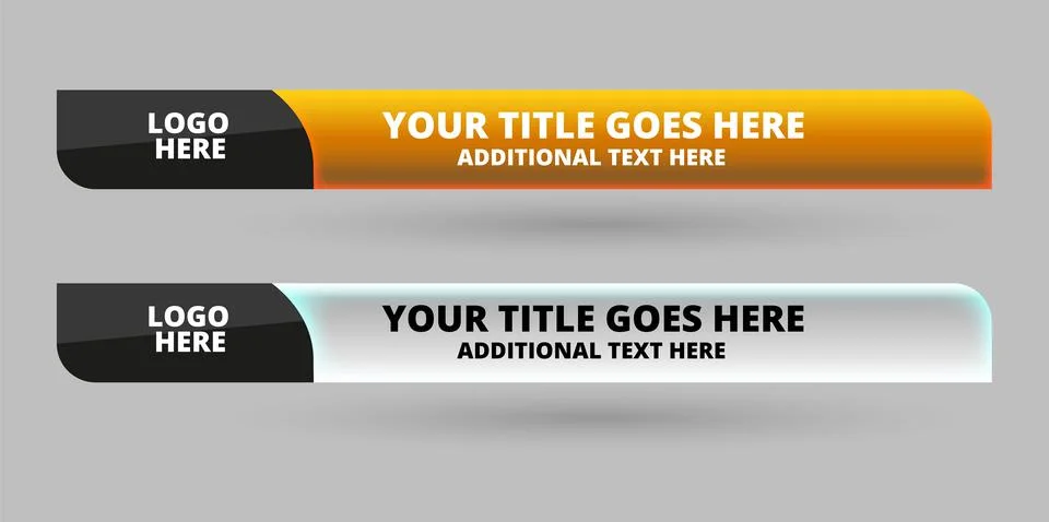 Professional Broadcast Lower third Design Template Stock Illustration