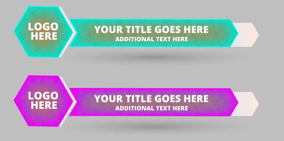 Professional Broadcast Lower third Design Template Stock Illustration