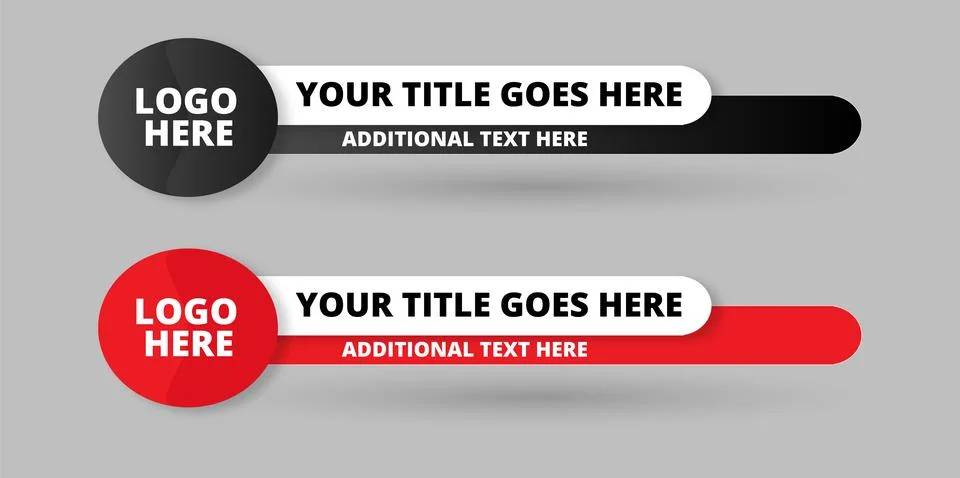 Professional Broadcast Lower third Design Template Stock Illustration