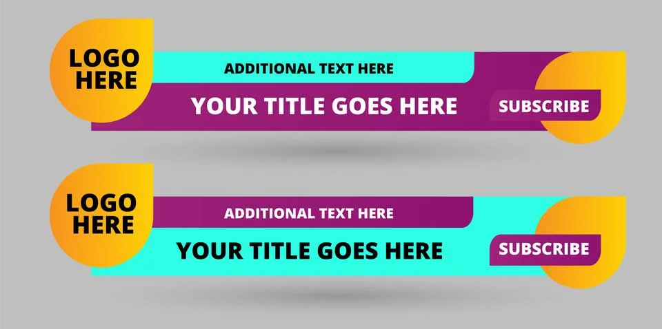 Professional Broadcast Lower third Design Template Stock Illustration