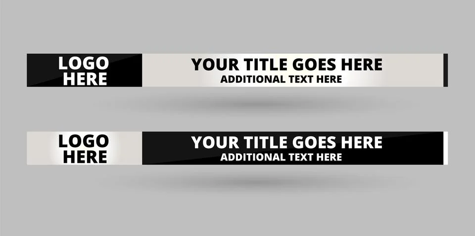 Professional Broadcast Lower third Design Template Stock Illustration