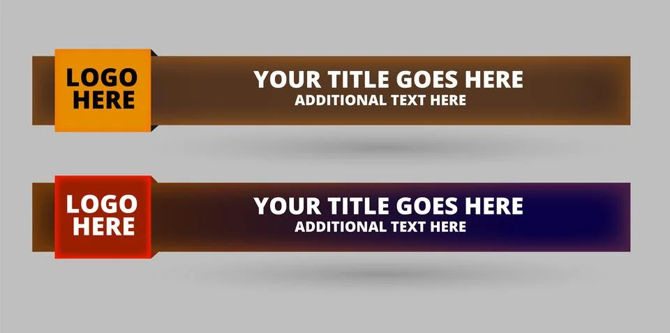 Professional Broadcast Lower third Design Template Stock Illustration