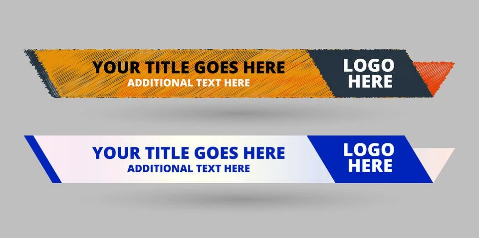 Professional Broadcast Lower third Design Template Illustrazione stock