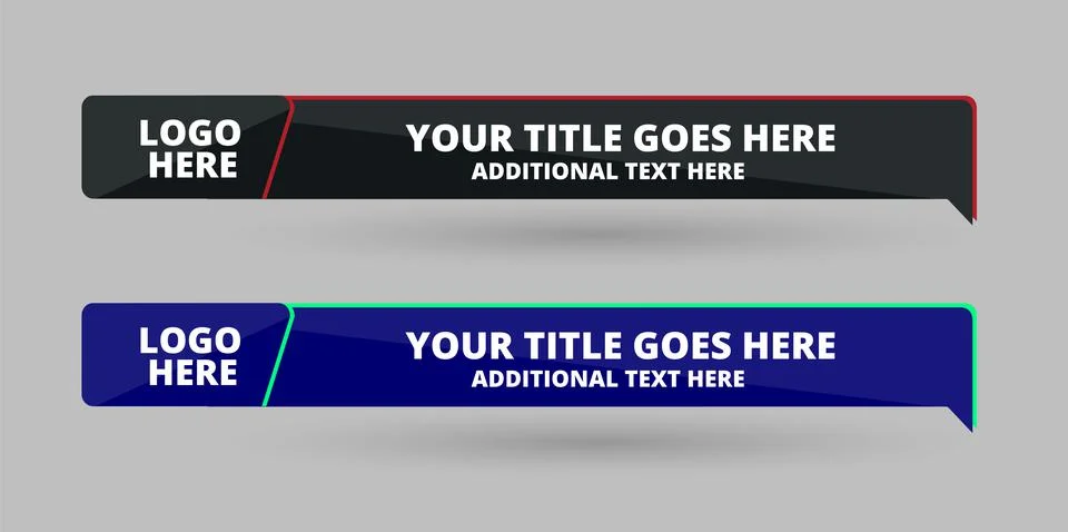Professional Broadcast Lower third Design Template Illustrazione stock