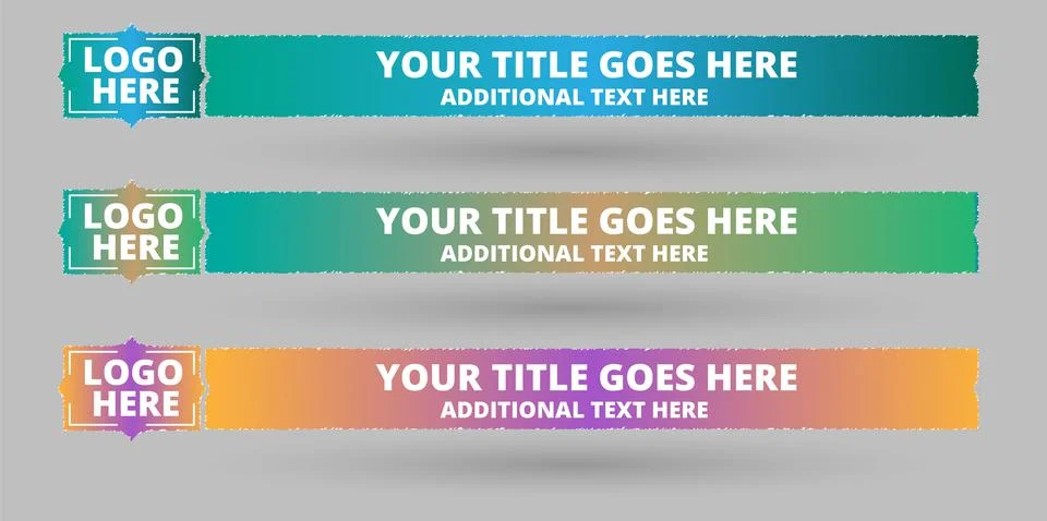 Professional Broadcast Lower third Design Template Stock Illustration