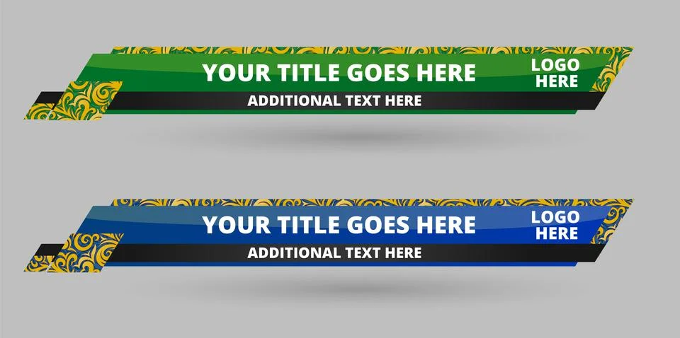 Professional Broadcast Lower third Design Template Stock Illustration