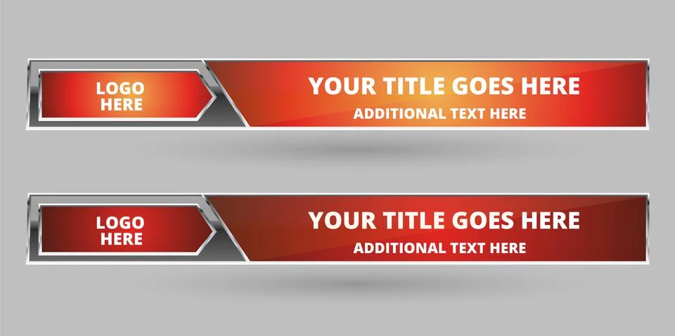 Professional Broadcast Lower third Design Template Stock Illustration