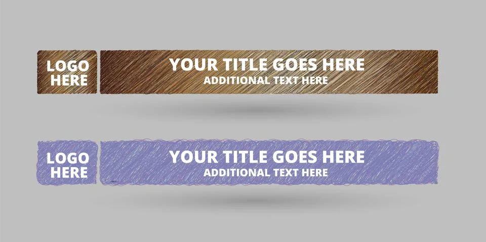 Professional Broadcast Lower third Design Template Illustrazione stock